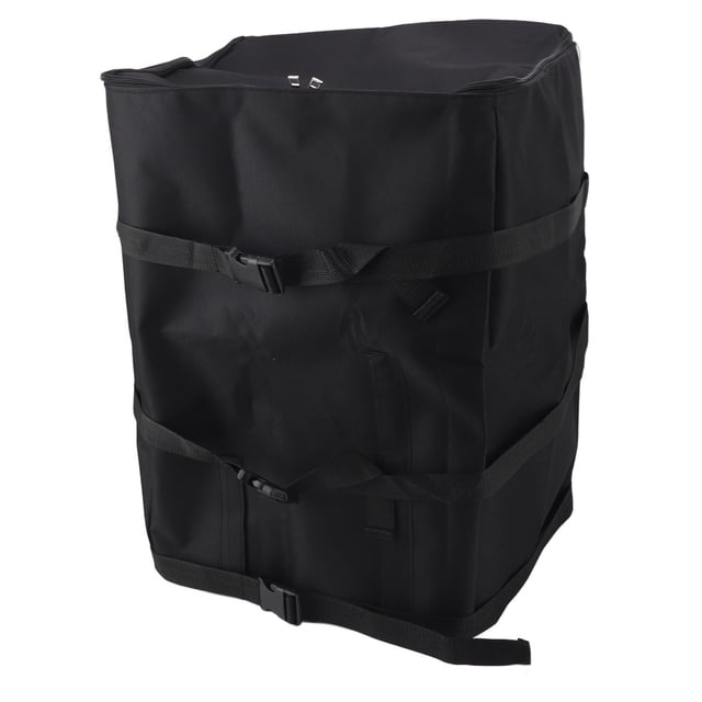 Weatherproof 600D Polyester Canvas Hot Tub Heater Pump Cover with Zipper & Buckle Design - Windproof Straps, Universal Fit for Most Inflatable Spa Pumps, 16.9x15.0x21.3in, All-Weather Protection to