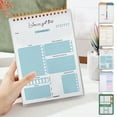 thumbnail image 7 of Daily Planner, To Do List Notepad, 50 Pages Metal Coil Binding Sturdy Matte Paper Preventing Ink Bleed, 21.5x15.4x0.5cm Compact Size, Easy Page Turning, Suitable for Task Management and Goal Setting, 7 of 7