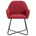 thumbnail image 2 of vidaXL Dining Chairs 2 pcs Wine Red Fabric, 2 of 5
