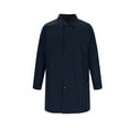 thumbnail image 4 of ohmzyzo Men's Trench Coat Long Sleeve Wool Blend Slim Fit Jackets Midweight Notched Collar Double Breasted Windbreaker Navy Blue S, 4 of 6