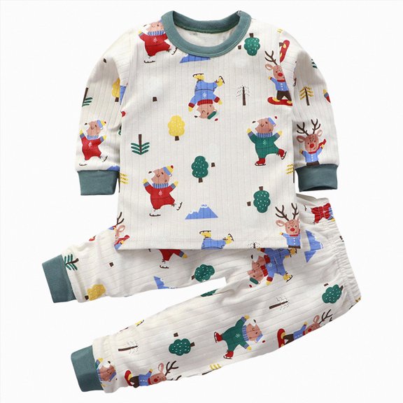 NOLDARES Toddler Baby Boy Clothes Outfit Long Sleeve Tops Pants 2PCS Fall Winter Pullover Sweatshirts Sets Size:6-12 M,Dark Green