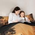 thumbnail image 5 of Homewish Wildlife Deer 3-Piece Full Size Comforter Sets for Teens Boys Girls,Woodland Animal Bedding Comforter Set,Black Brown Lightweight Bedding Sets,Ultra Soft Home Decor,Reversible, 5 of 8
