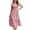 Pink, variant on YUEVORA Summer Dresses for Women, Flutter Sleeve Tiered Maxi Dress, Casual Crew Neck Long Dress with Smocked Waist, Elegant Flowy Vacation Outfit and Comfortable Daily Wear.