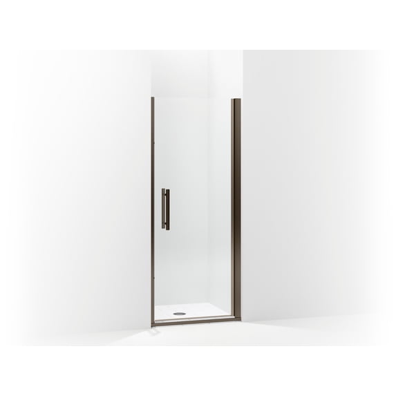 Sterling 5699-33ADR-G05 Finesse Peak Frameless Pivot Shower Door with Clear Glass, 33-in W x 67-in H, Deep Bronze