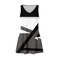 thumbnail image 4 of vestido casual de mujer con bolsillos vestido de playa boho de verano blusas florales para mujer camisetas vestido con cuello en v vestidos sin mangas sueltos gris oscuro / xl, 4 of 7