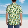thumbnail image 4 of Fuzoiu Banana Tree Leaves Print Hawaiian Shirt for Men, Summer Beach Casual Short Sleeve Button Down Shirts, Men’s Beach Summer Shirts with Pocket,3X-Large, 4 of 7