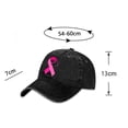 thumbnail image 6 of AJGRHE Women Cancer Awareness Month Printed Washed Baseball Cap Outdoor Sports Hat Black One Size, 6 of 8