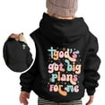 thumbnail image 4 of Weebloom Hoodies for Teen Girls Jesus Letter Long Sleeve Pocket Hoodie Jacket Sweatshirts,Black 2-3 Years, 4 of 4