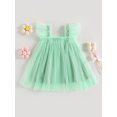 thumbnail image 4 of Bagilaanoe Toddler Baby Girl Summer Dress Fly Sleeve A-line Princess Dresses 6M 12M 18M 24M 3T 4T 5T Kids Casual Swing Tulle Sundress, 4 of 8