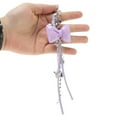 thumbnail image 4 of Unique Bargains 1 Pc Handbag Charms Keychains Fashionable Bow Heart Bag Accessories Purple, 4 of 5