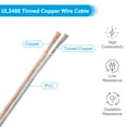 thumbnail image 3 of Uxcell 49.2Ft 24/2 Covered Wire, 300V Heat Resistant Speaker Wire, Clear, Silver, Brown, 3 of 6