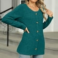 thumbnail image 4 of Plebaso Women's Tunic Tops with Leggings Knit Long Sleeve Shirts Lightweight Pullover Sweater with Buttons, 4 of 8