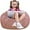 Dusty Pink, variant on Classic Bean Bag Chair, with Faux Rabbit Fur Cover for Teens and Kids, Memory Foam Bean Bag Chairs, Ultra Soft Faux Fur Fabric, 2.5 feet Round Fluffy Bean Bag Sofa