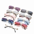 thumbnail image 2 of Square Glasses For Men And Women Frameless With Metal Frame AC Lens Retro Sun Glasses Ideal For Driving Travel, 2 of 7