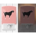 thumbnail image 2 of Carolines Treasures BB7884CNL Black Bengal Goat Pink Check Ceramic Night Light, 2 of 2
