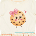 thumbnail image 4 of Inktastic Cute Cookie with Pink Bow Girls Toddler Dress, 4 of 5
