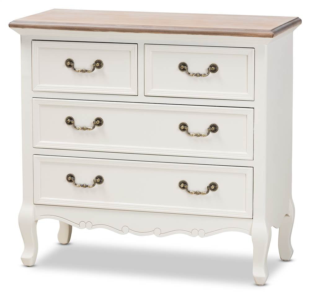 Shop Four Drawers Accent Dresser in White and Oak from Walmart on Openhaus