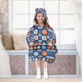 thumbnail image 7 of FORMRS Wearable Blanket Hoodie with Sleeves for Kids Cozy Flannel Sweatshirt, Modern Color Circle, 7 of 7