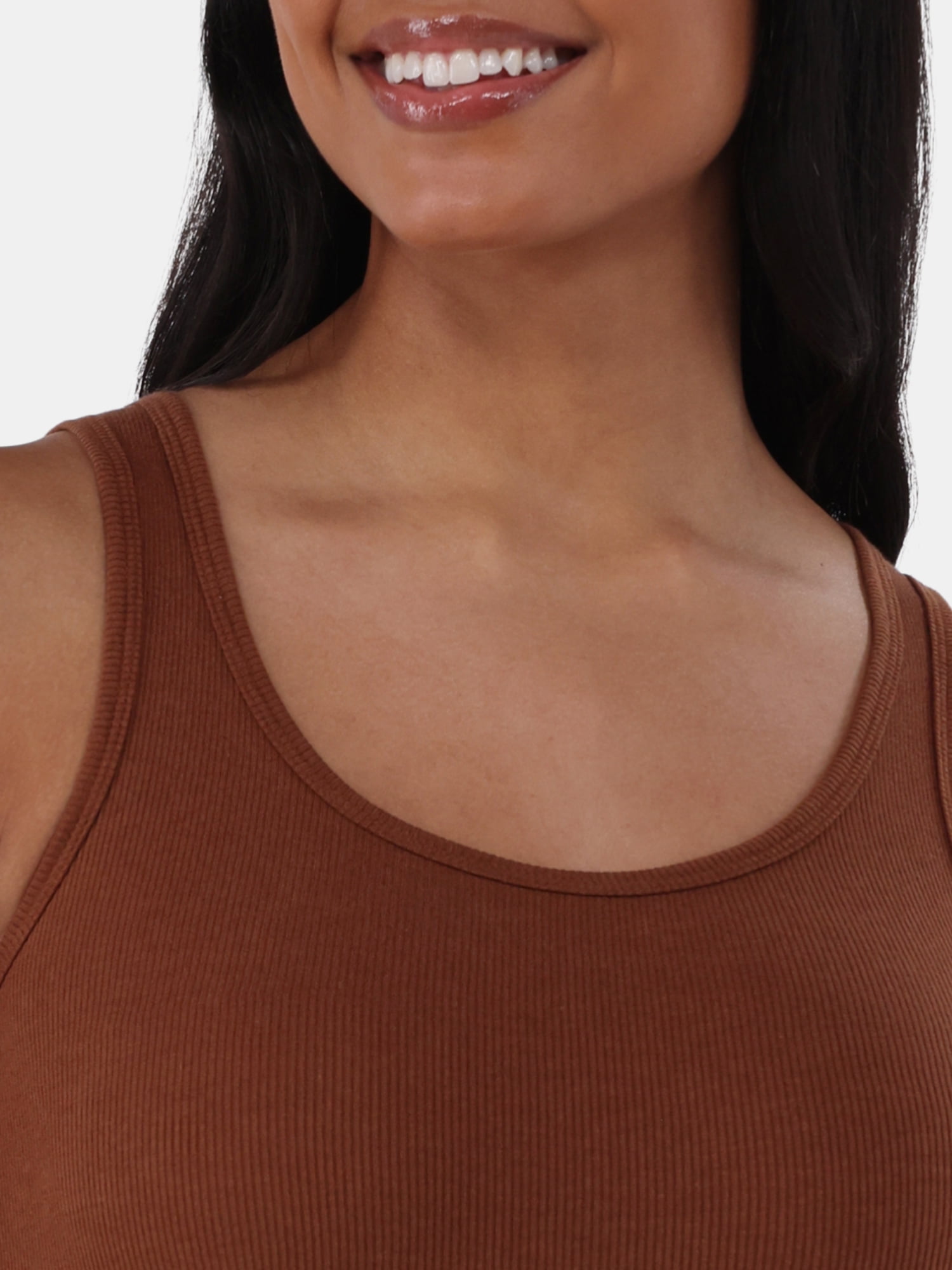 Time and Tru Women's Ribbed Tank Top, Sizes XS-XXXL