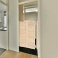 thumbnail image 2 of Swinging Door Cafe Doors, W31.9xH42.1in Wooden Half Saloon Door with 4 Metal Hinges, Double Entrance Partition for Kitchen Bar Cellar Porch Barn, Wood Color, 2 of 9