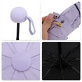 thumbnail image 3 of Unique Bargains 1 Pcs Compact Umbrella Thickened Black Vinyl Lavender Purple, 3 of 6