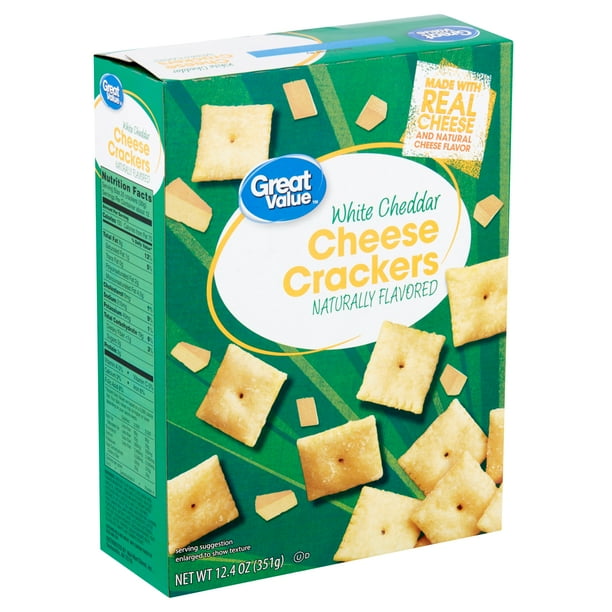 Great Value White Cheddar Cheese Crackers, 12.4 Oz.