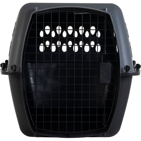 Pet Porter Dog Kennel 26" - Dark Gray & Black, for Pets 20-25lbs, Made in USA