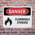 thumbnail image 5 of Flammable Storage OSHA Danger Aluminum Sign 14 Inch x 10 Inch - 5 Pack, 5 of 8