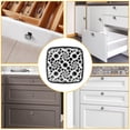 thumbnail image 6 of 4 Pcs Cabinet Handle Drawer Pulls Rotating Black Dot Knobs with Screws Square Furniture Office Cabinet Knob Decoration, 6 of 7