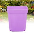 thumbnail image 5 of NFTIGB Plastic Square Plant Pot Planter 3.15 in / 8 cm with Tray Succulent Container Purple, 5 of 9