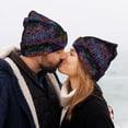 thumbnail image 5 of Lsque Paisley And Owls Pattern Knitted Beanie, Unisex Winter Hat, Knit Hat Winter Beanies Thick Fisherman Beanies Cuffed Plain Skull Caps, 5 of 6
