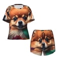 thumbnail image 4 of Lsque Colorful Leaf Chihuahua Women's Short-Sleeved Pajama Set - 2 Piece Soft and Lightweight Sleepwear Set-XX-Large, 4 of 9