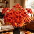 thumbnail image 4 of Dongrere 2 Pcs Fall Artificial Wildflower Bundles, Fake Flower Stems, Autumn Floral Bouquets for Home Porch Thanksgiving Vase Decor, E, 4 of 6