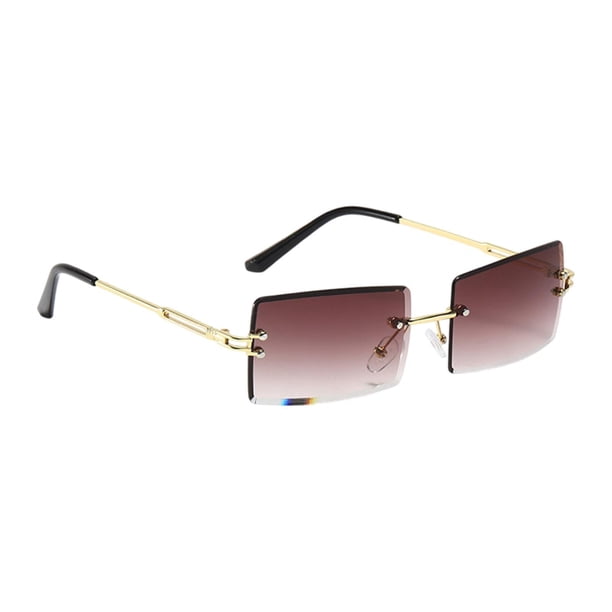 Gafas de sin borde gafas de rectangulares para la fiesta de verano de la playa Cofee de gradiente