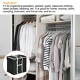 thumbnail image 6 of Uxcell 142L Capacity Storage Tote with Zippers Moving Tote Bags, Black, 6 of 6