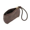 thumbnail image 3 of Unique Bargains 1 Pc Coin Purse Wallet Wrist Strap Woven Coin Purse Pouch Coffee Color, 3 of 5