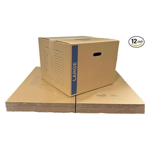 12 - Pack Large Cardboard Moving Boxes 20x20x15 32 ECT With Handles