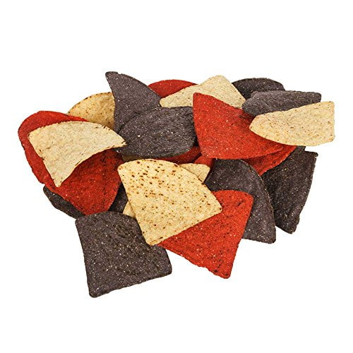 6 PACKS Mission Foods Triangles Tortilla Chips, TriColor, 2 Pound