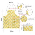 thumbnail image 7 of Yellow Lemon Fruit Leaves Beige Pattern Apron-Garden Aprons for Women with Pockets-Cotton Linen Waterproof Kitchen Cooking Gardening Aprons Adjustable for Kitchen,Cooking,BBQ and Salon 33x27 Inch, 7 of 7
