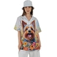 thumbnail image 4 of Welcome Spring Summer Yorkshire Terrier Portrait Flower Blue Sky Hawaiian Shirt Breathable Summer Unisex Merch Yorkie Dog Lover Gifts - 12001, 4 of 6