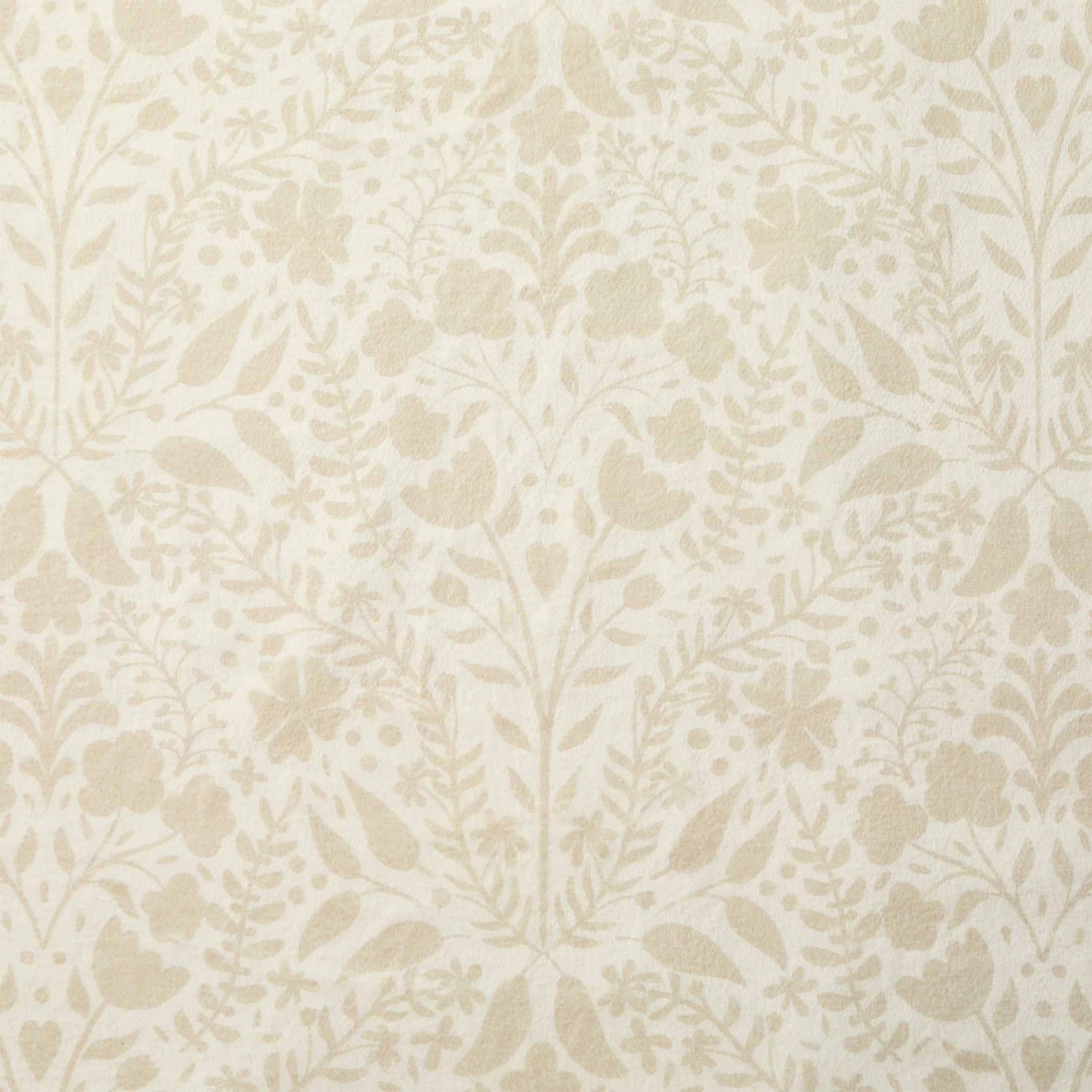 My Texas House Ivory Floral Faux Fur Washable Indoor Area Rug, 5' x 7'