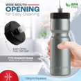 thumbnail image 2 of Paquete De 2 Botellas De Agua Deportivas Resistentes, 50 Botellas De Plástico Reutilizables Sin Bpa De 22 Oz Con Tapa Superior Extraíble, Fabricadas En Ee. Uu., Aptas Para Lavavajillas En La Rejilla S, 2 of 5
