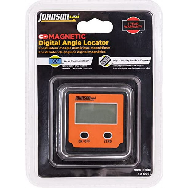 Johnson Level 1886-0000 Magnetic Digital Angle Locator 2 Button