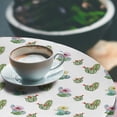 thumbnail image 2 of Ambesonne Cactus Fitted Round Tablecloth, Hawaiian Bouquet Vintage, 45"- 56" Diameter, Multicolor, 2 of 5