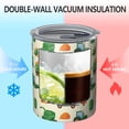 thumbnail image 2 of 12oz Coffee Tumblers Cartoon Tractors Pumpkins Beige Pattern Stainless Steel Vacuum Insulated Travel Tumbler Coffee Cups Mug with Lid and Straw with Cleaning Brush for Cold & Hot Drinks, 2 of 5