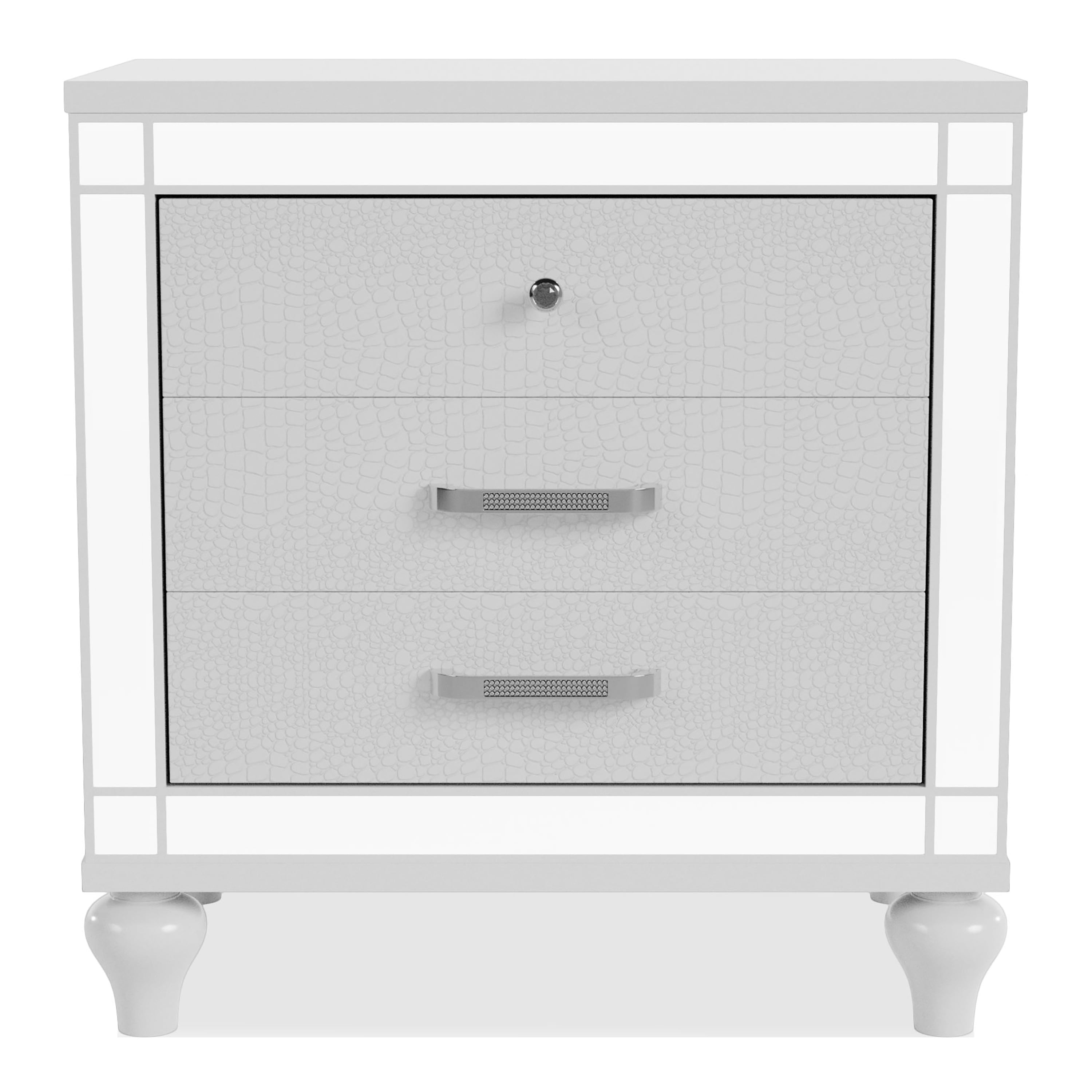 Furniture of America Amana Adult Modern 2-Drawer Nightstand, White