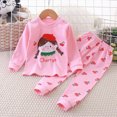 thumbnail image 2 of NOLDARES Toddler Baby Boy Clothes 2pcs Fall Winter Outfits Long Sleeve Pullover Sweatshirt Casual Pants Graphic Print Clothing Set(Pink,6-7 Y), 2 of 4
