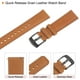 thumbnail image 5 of Rápido Desenganche Auténtico Cuero Reloj Banda 20mm Ancho Flor Vaca Cuero Reloj Correa para Hombres y Mujeres, Claro Marrón y Negro, 5 of 8