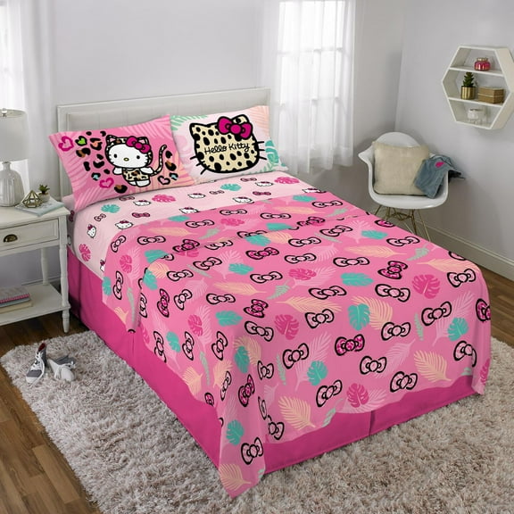 Ensemble de draps doublé Hello Kitty "Wild Jungle"