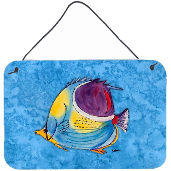Carolines Treasures 8676DS812 Tropical Fish Wall or Door Hanging Prints 8HX12W multicolor